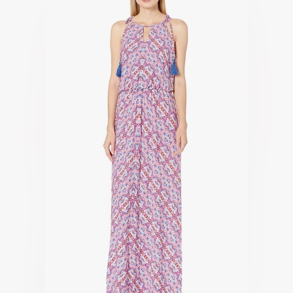 Maggy London Women’s Jersey Blouson Maxi Size 10 - Picture 1 of 7